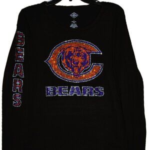 Bears rhinestone black RN long sleeve shirt XS S M L XL…